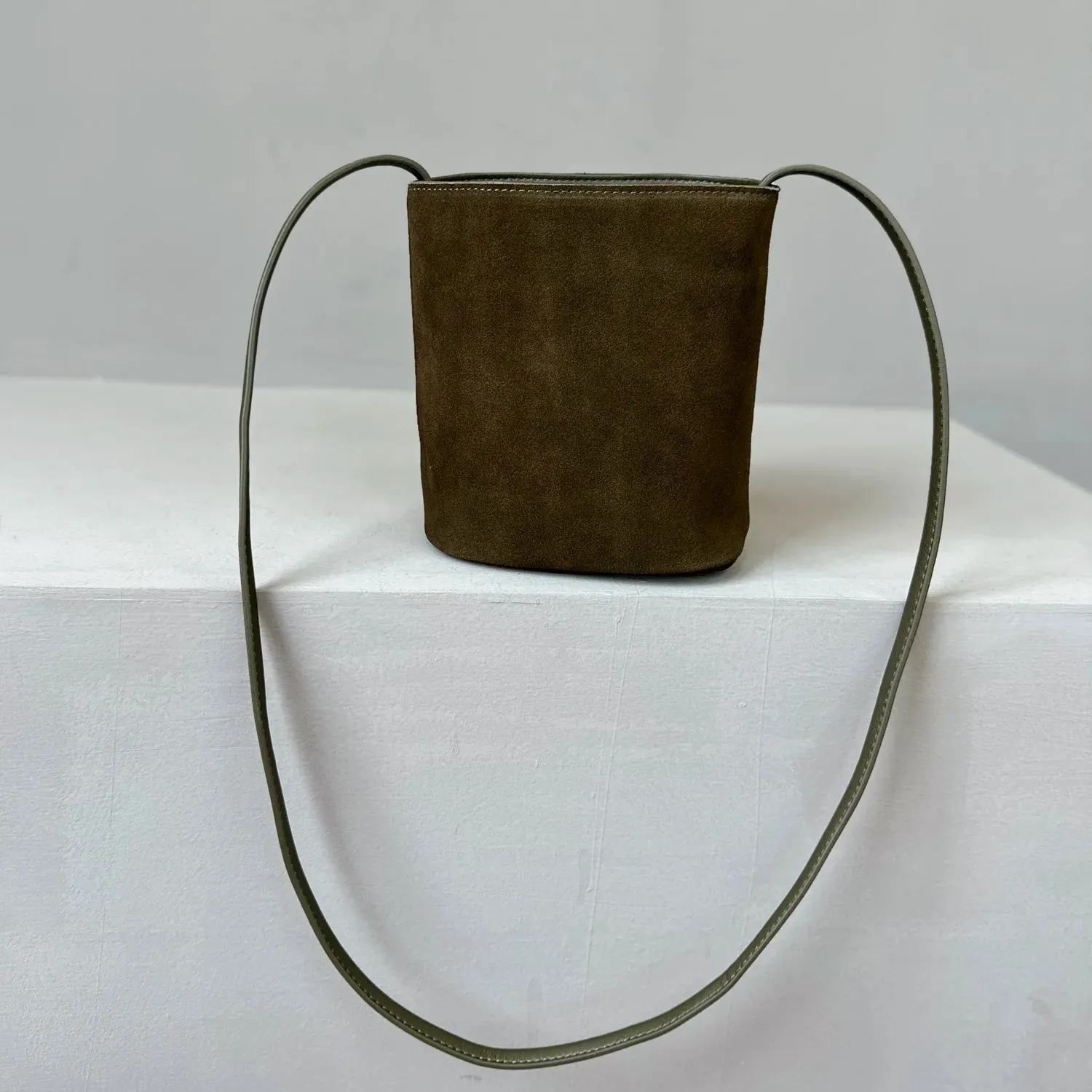 Suede Bucket Bag