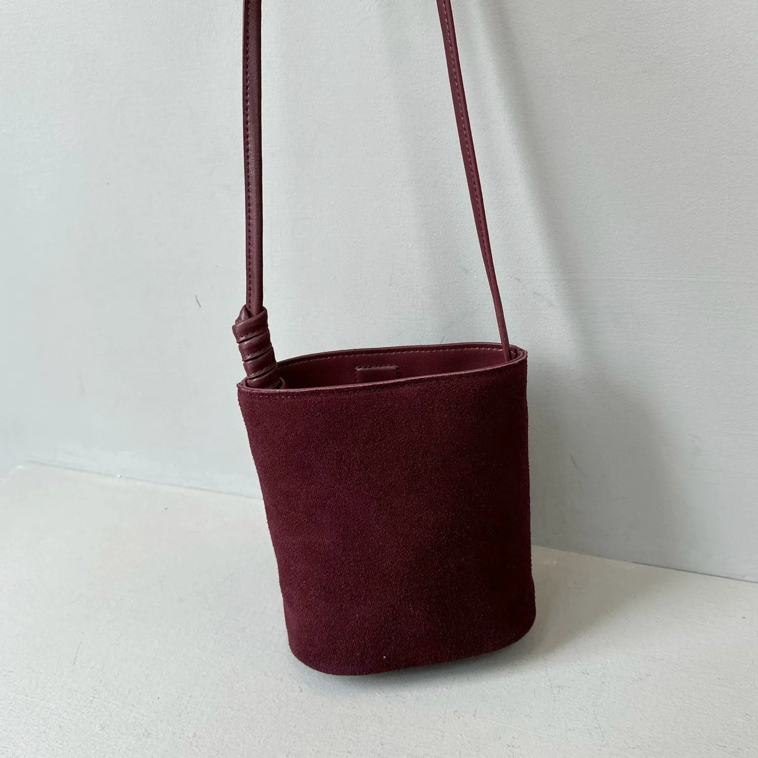 Suede Bucket Bag