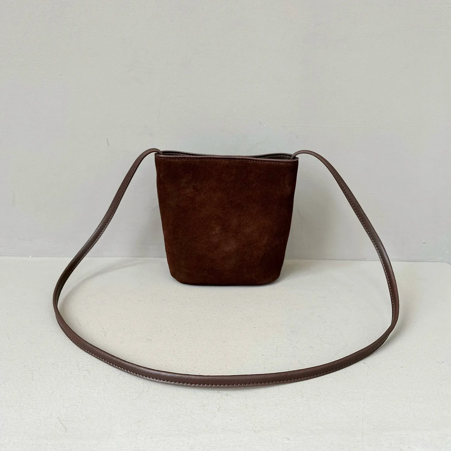 Suede Bucket Bag