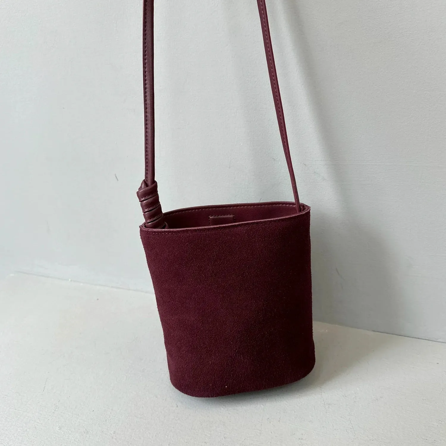 Suede Bucket Bag
