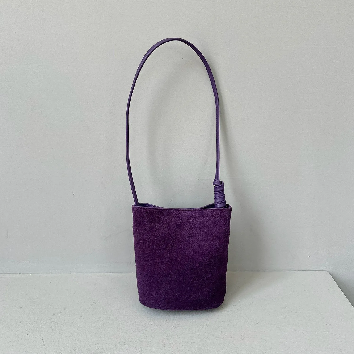 Suede Bucket Bag