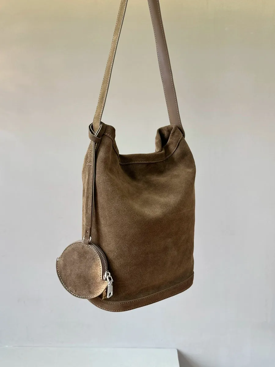 Suede Bucket Tote