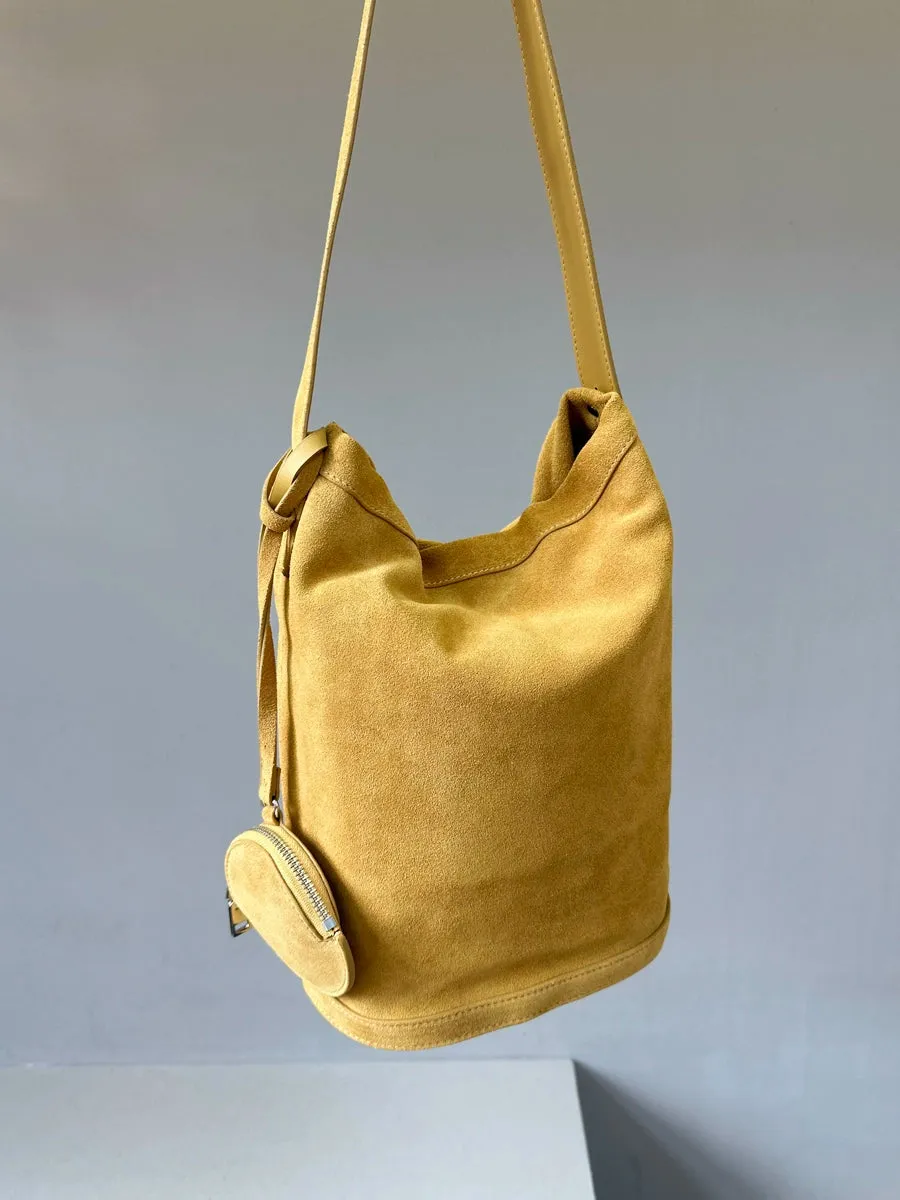 Suede Bucket Tote