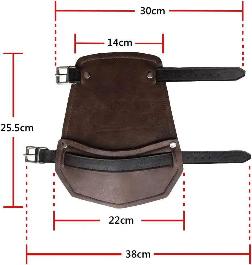 Syktkmx Gauntlet Wristband Medieval Vambrace Arm Cuff Armor Buckled Punk Gothic Faux Leather Costume Bracer