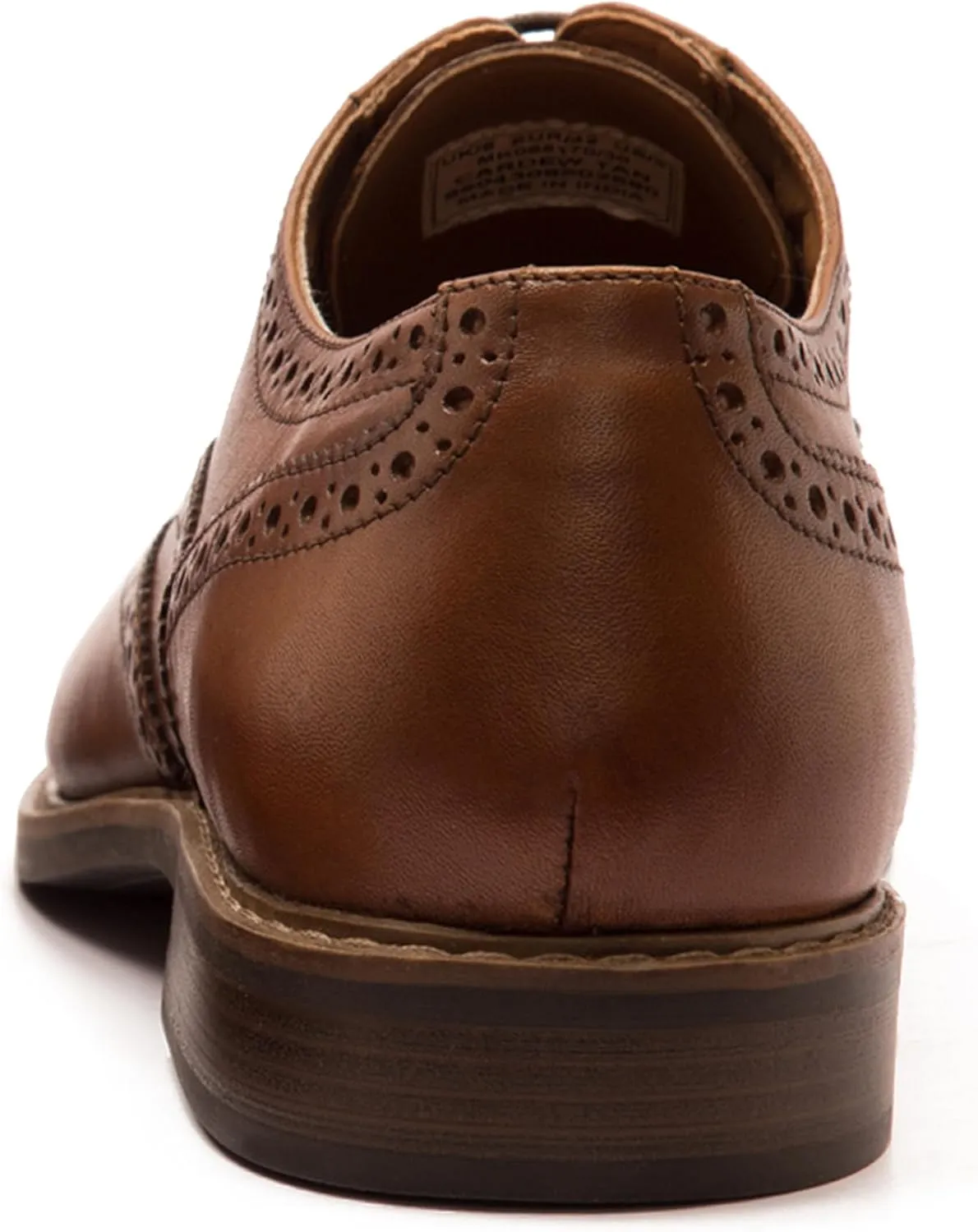 Thomas Crick Men's 'Cardew' Brogue Formal Leather Shoes, Comfortable, Durable, Stylish, Classic Premium Leather Shoes with Classy Embroidered Upper (Black, Tan)