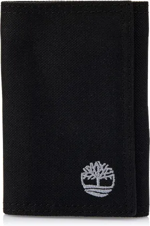 Timberland Men's Trifold Nylon Wallet, Black, One Size