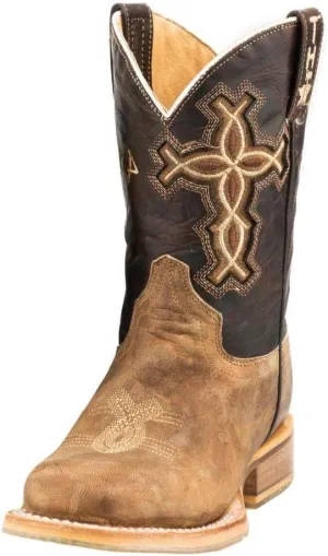 Tin Haul Boys' I Believe Western Boot Square Toe - 14-018-0007-0775 Ta