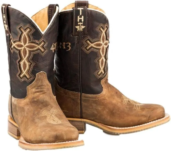 Tin Haul Boys' I Believe Western Boot Square Toe - 14-018-0007-0775 Ta