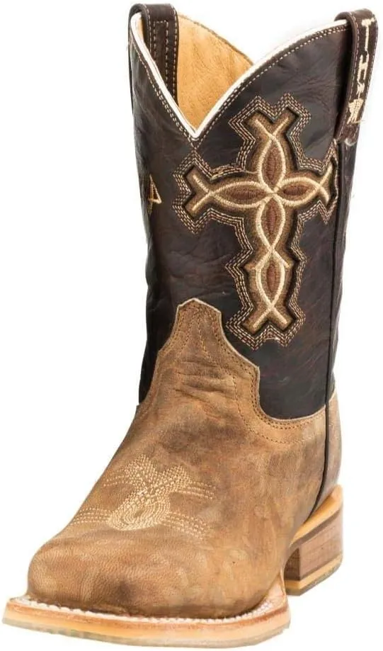 Tin Haul Boys' I Believe Western Boot Square Toe - 14-018-0007-0775 Ta