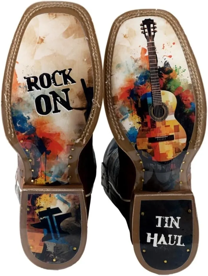 Tin Haul Western Boots Mens Guitar Man Brown 14-020-0077-0533 BR
