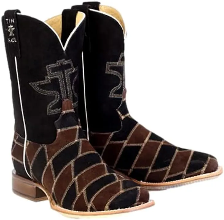 Tin Haul Western Boots Mens Patch It Up Brown 14-020-0077-0541 BR