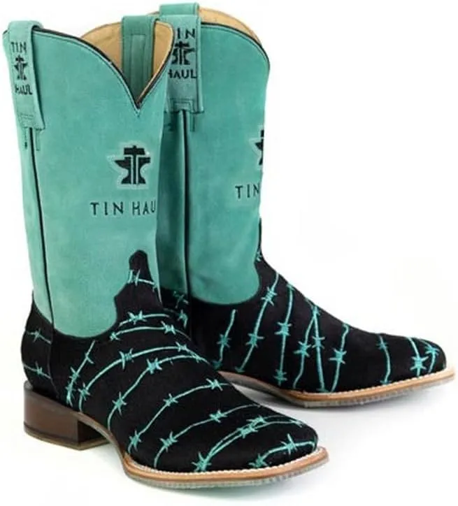 Tin Haul Western Boots Womens Barbwire Belle Black 14-021-0007-0111 BL