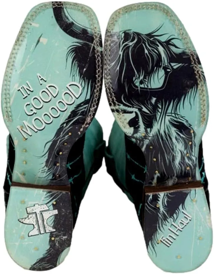 Tin Haul Western Boots Womens Barbwire Belle Black 14-021-0007-0111 BL