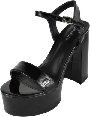TOP Moda Women Block Chunky Thick High Heels Sandals Open Toe Platform Ankle Strap Strappy Jasmine-1