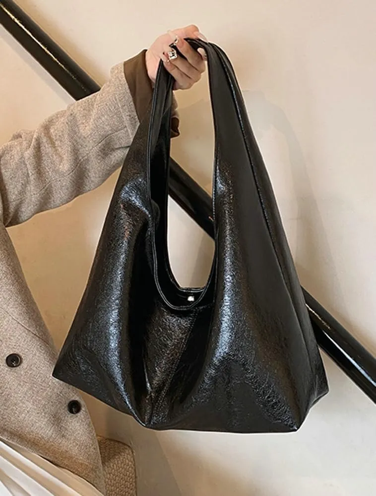 Tote Bag Slouchy Bags for Women Retro PU Leather Crossbody Bag Soft Shoulder Purses Handbags Large Capacity