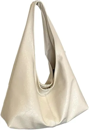 Tote Bag Slouchy Bags for Women Retro PU Leather Crossbody Bag Soft Shoulder Purses Handbags Large Capacity