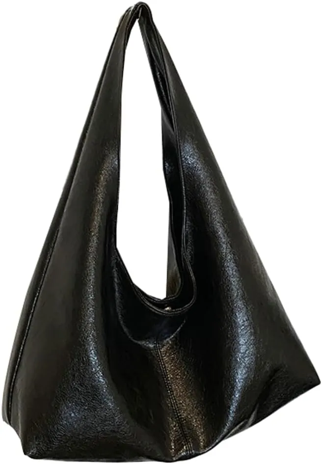 Tote Bag Slouchy Bags for Women Retro PU Leather Crossbody Bag Soft Shoulder Purses Handbags Large Capacity