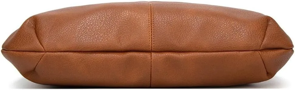 Trendy Vegan Leather Crescent Shoulder Bag Women’s Tote Handbag Satchel Crossbody Purse Work Slouchy Bag