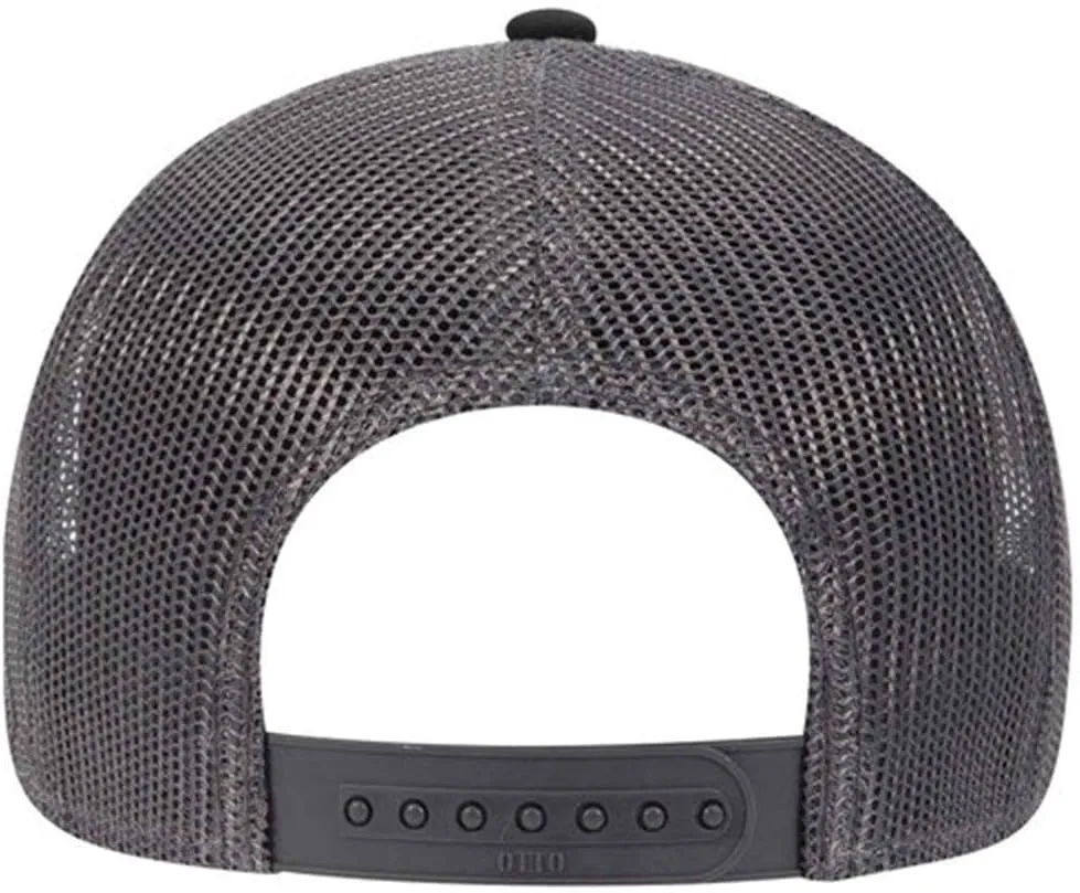 Two Tone Bullhead 6 Panel Low Profile Mesh Back Trucker Hat - for Men and Women