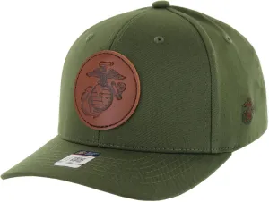 US Marine Corps Patch Hat for Men USMC Hat, Official Licensed Marines PU Leather Embroidered Veteran Cap