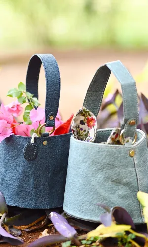 Vegan Handle Bag | Bucket Bag made of coconut Leather