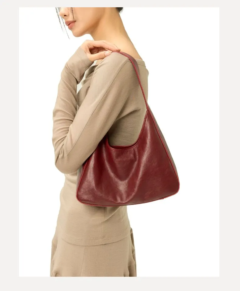 Vegetable-Tanned Cowhide Shoulder Bag