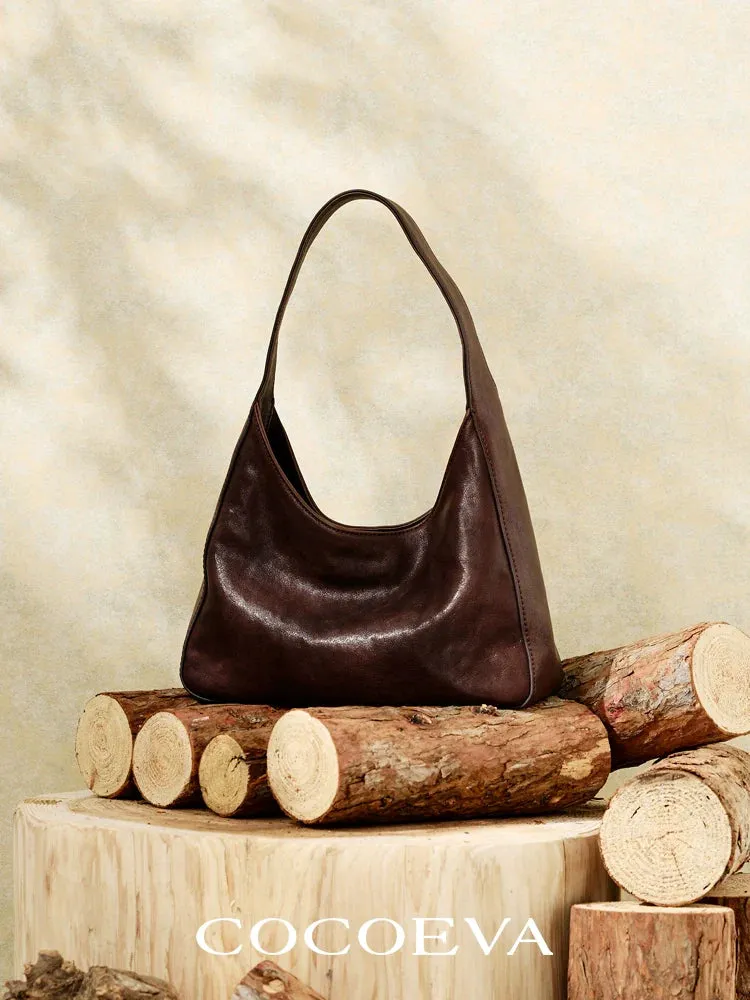 Vegetable-Tanned Cowhide Shoulder Bag