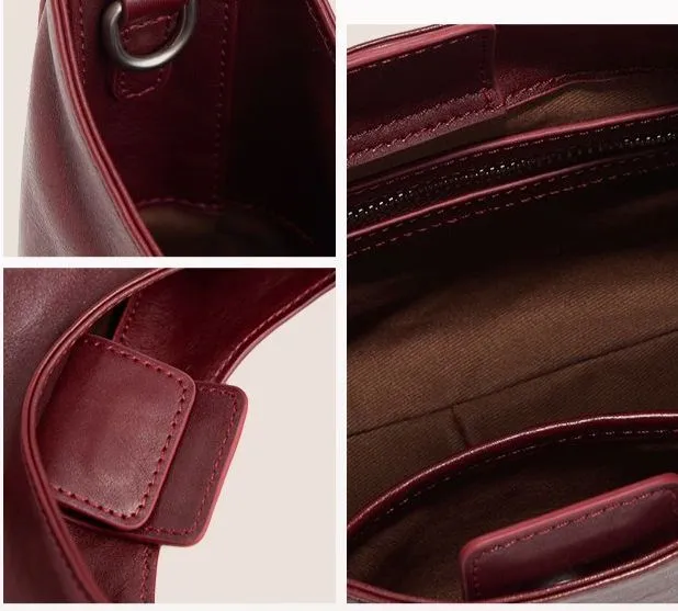Vegetable-Tanned Cowhide Shoulder Bag