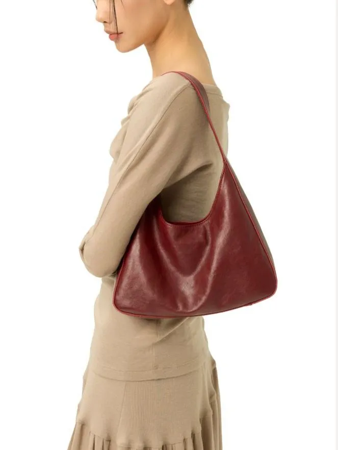Vegetable-Tanned Cowhide Shoulder Bag