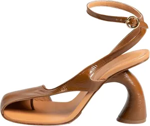 Vertundy Women's Flip Flop Heels High Heeled Sandals Leather Chunky Square Toe Adjustable Ankle Strap Buckle Dress Fashion Sandals