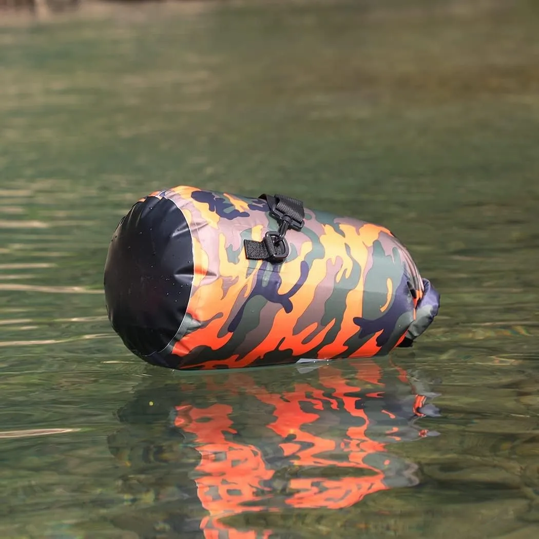 Waterproof Bag Set, Floating Waterproof Drying Bag, 20L Portable Lightweight Roll-top Drying Bag for Camping/Swimming (Color : Orange)