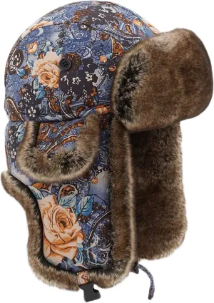Winter Hats, Hat Aviator Hat Winter Suede Hats Trooper Trapper Hat Hunting Hats with Ear Flaps for Skiing Skating