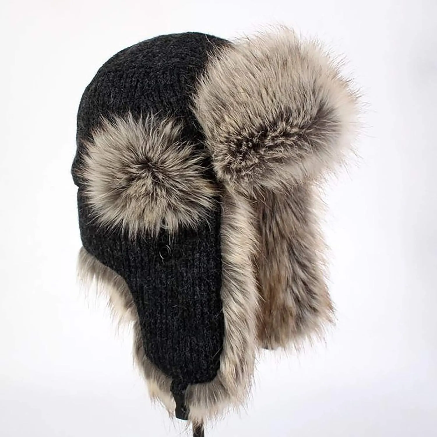Winter Hats, Hat Winter Hats Faux Fur Warme Hats Trooper Trapper Hat Aviator Caps with Ear Flap