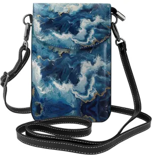 Within The Tides Crossbody Bag For Women Leather Cellphone Shoulder Purses Fashion Travel Designer Wallet, Black