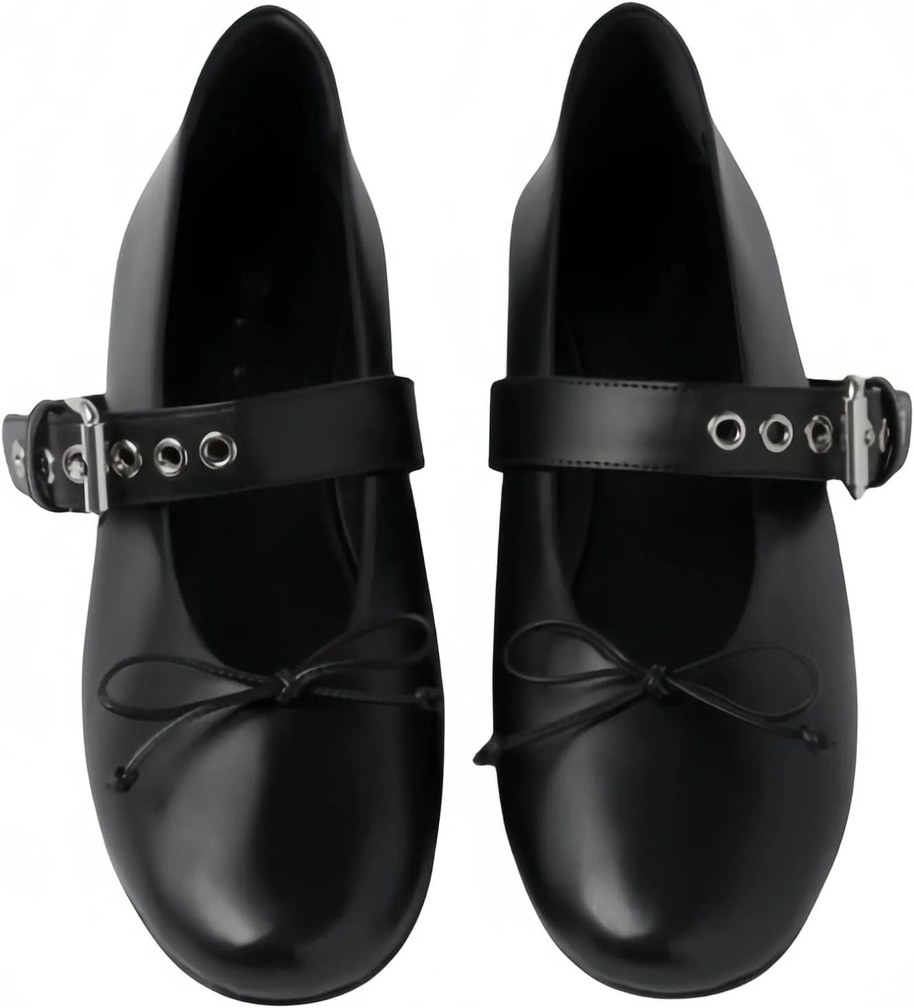 Women Buckled Ballet Flats with Strap Slip On Loafer Shoes