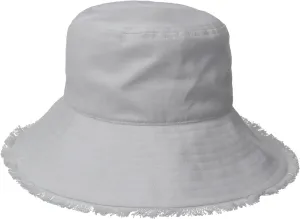 Women's Castaway Canvas Bucket Sun Hat with Fringe, Rated UPF 50  for Max Sun Protection