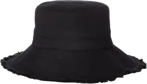 Women's Castaway Canvas Bucket Sun Hat with Fringe, Rated UPF 50  for Max Sun Protection
