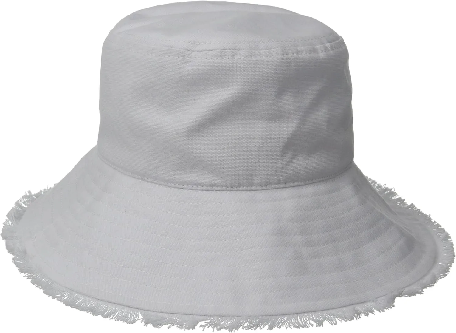 Women's Castaway Canvas Bucket Sun Hat with Fringe, Rated UPF 50  for Max Sun Protection
