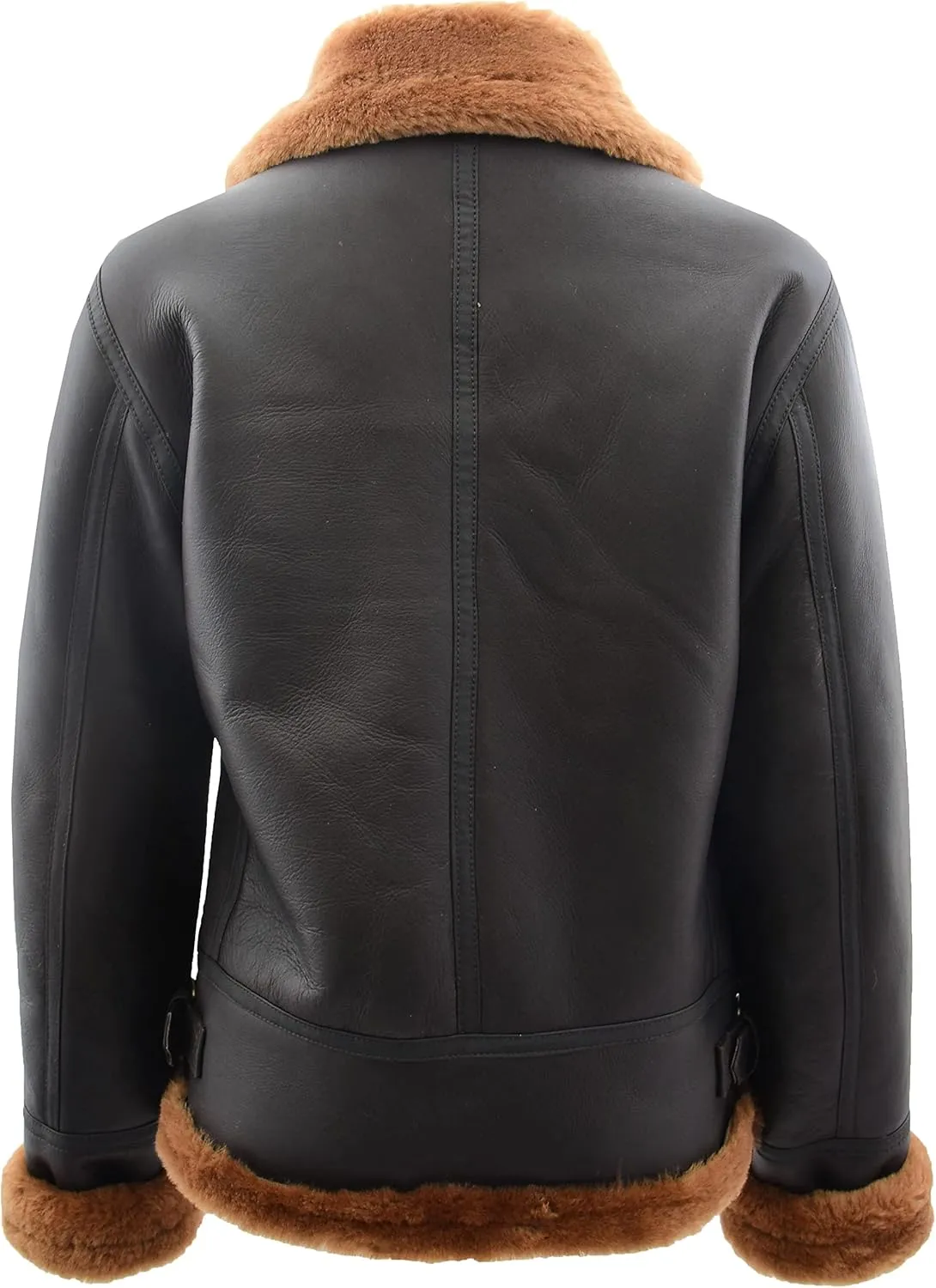 Womens Real Sheepskin B3 Hooded Jacket Aviator Pilot Style Naomi
