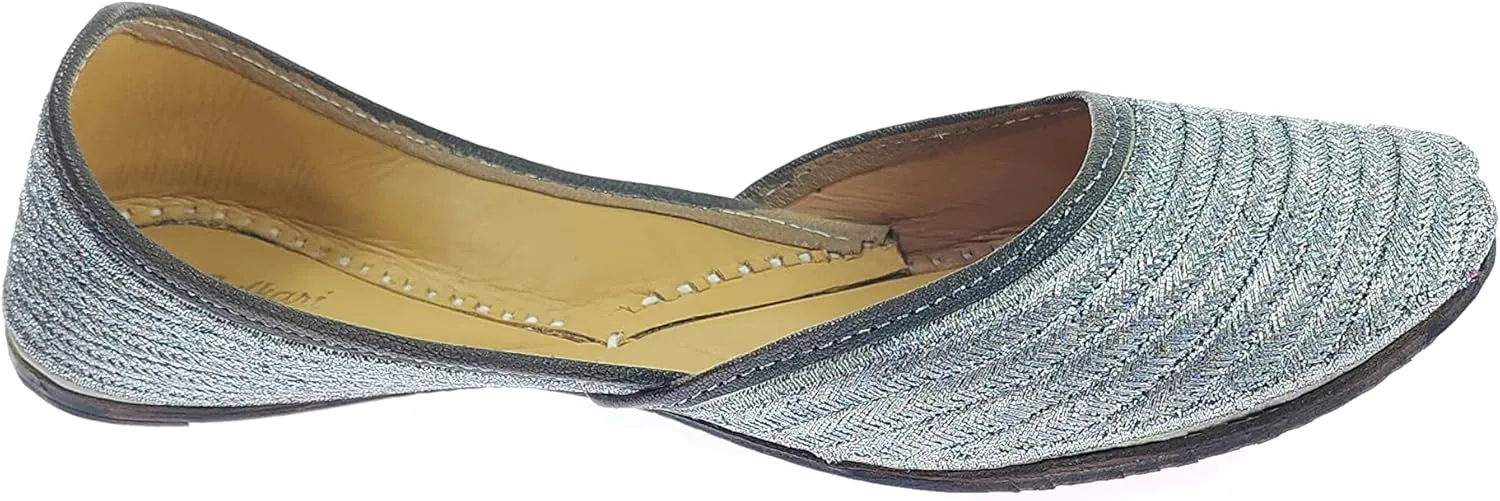 Women's Zangira Genuine Soft Leather Jutis | Bite and Pinch Free Juttis | Punjabi Formal Jutti | Girl's Casual Flat jooti Ladies Mojari | Office Ethnic Bellies Juti |