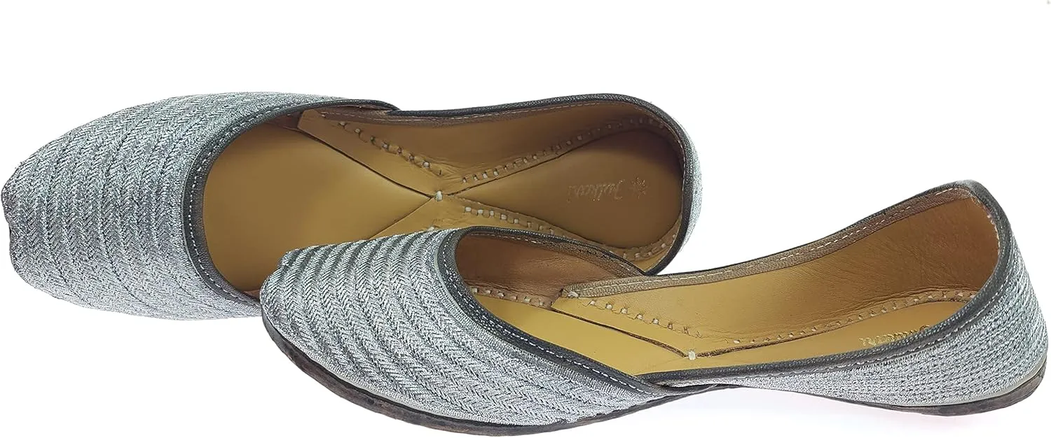 Women's Zangira Genuine Soft Leather Jutis | Bite and Pinch Free Juttis | Punjabi Formal Jutti | Girl's Casual Flat jooti Ladies Mojari | Office Ethnic Bellies Juti |