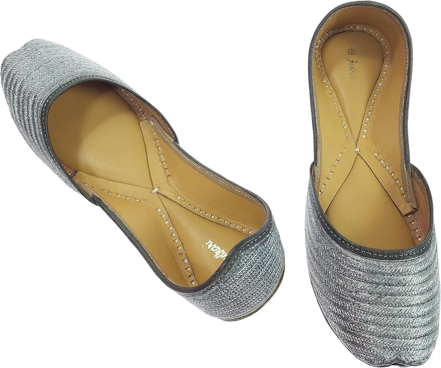 Women's Zangira Genuine Soft Leather Jutis | Bite and Pinch Free Juttis | Punjabi Formal Jutti | Girl's Casual Flat jooti Ladies Mojari | Office Ethnic Bellies Juti |