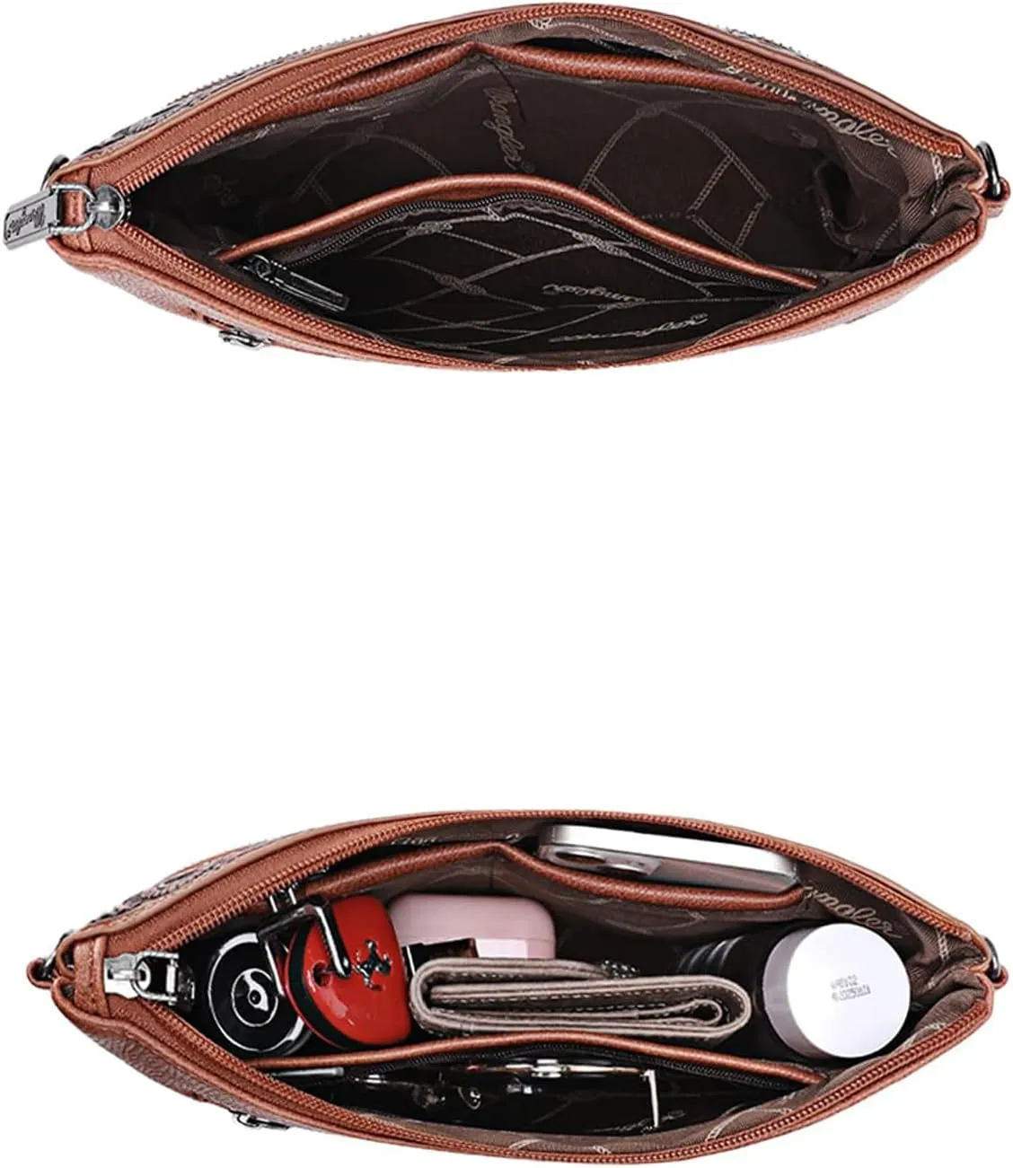 Wrangler Western Cowhide Crossbody Bags for Women Clutch Wristlet Purse