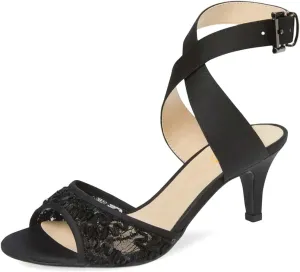 XYD Women Low Kitten Heel Slingback Sandals Open Toe Buckled Cross Ankle Strap Dress Shoes