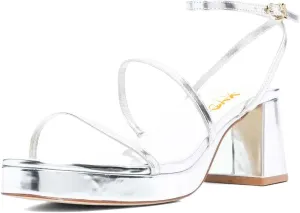 XYD Women Mid Chunky Block Heel Ankle Strap Sandals Platform Open Round Toe Buckled Summer Outdoor Party Dress Shoes