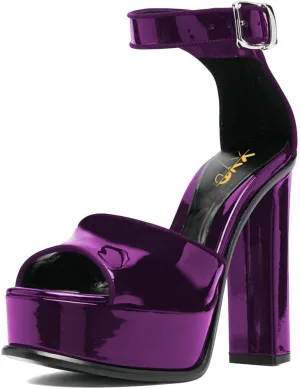 XYD Women Open Toe Platform Sandals High Chunky Block Heel Buckled Ankle Strap Pumps Sexy Nightclub Party Shoes