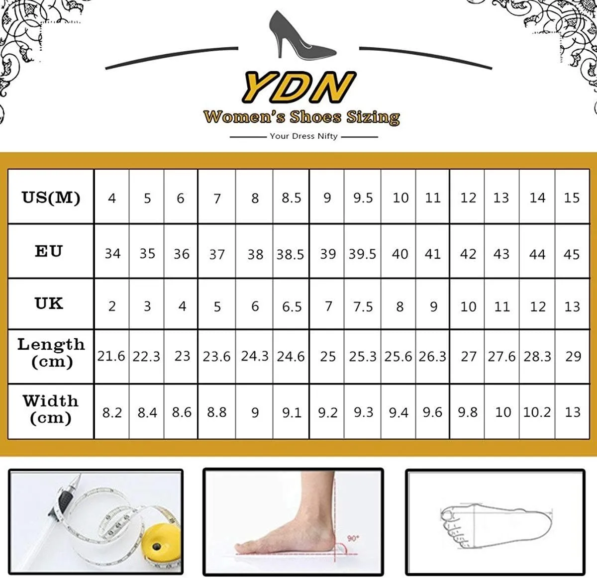 YDN Women Mary Jane Pointed Toe Mid Heels Pumps Slip On Buckled Dress Formal Office Lady Shoes Size 4-15 US