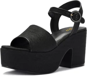 YDN Women's Classy Buckled Strap Platform Sandals Open Toe Chunky High Heel Pumps Prom Holiday Trip Shoes Size 4-16 US