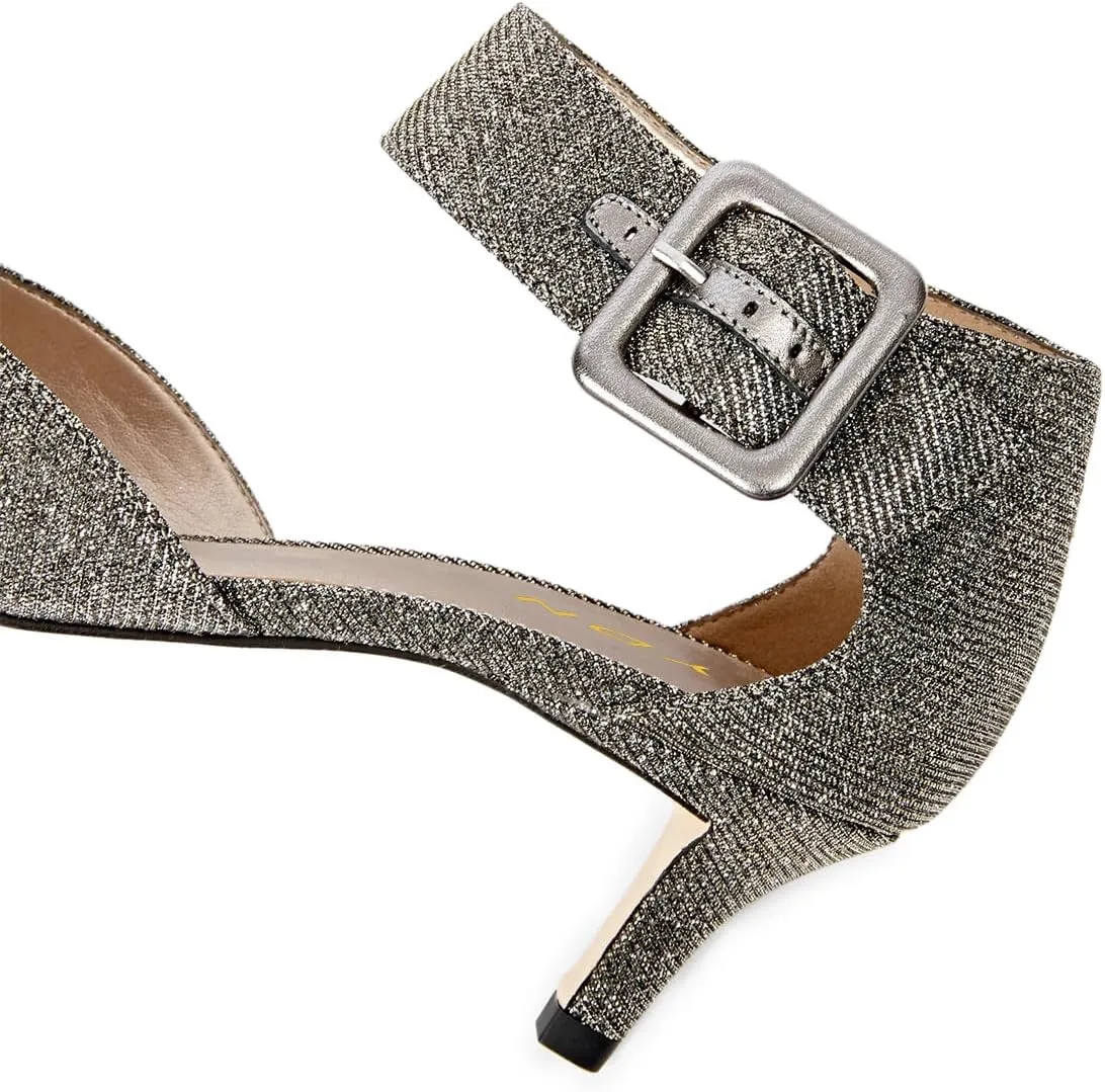YDN Women's Open Peep Toe Heeled Sandals Kitten Low Heel Ankle Buckled Strap Wedding Prom Daily Outfit Dress Shoes Size 4-16 US
