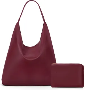 YFGBCX Slouchy Hobo Tote Bags for Women - Faux Leather Work & College Tote Handbags with Small Pouch